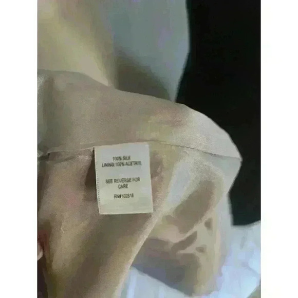 Garnet Hill Skirt size 14 Pink Floral Ruffled Silk Skirt - Picture 7 of 7